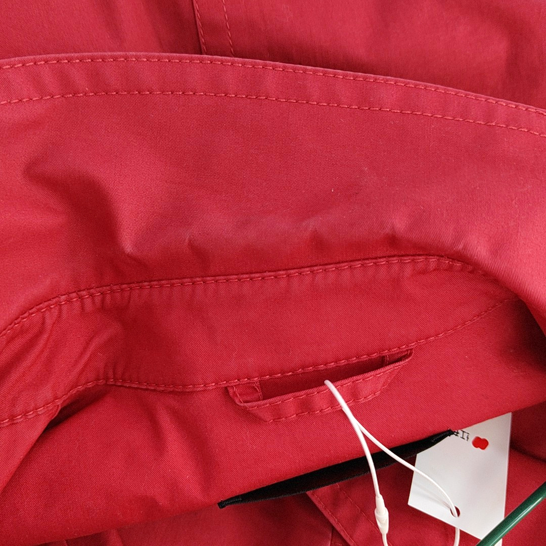 COACH Scode Autumn Winter Red Cotton Women's Mid-Length Trench Coat-(SKU)-944559504