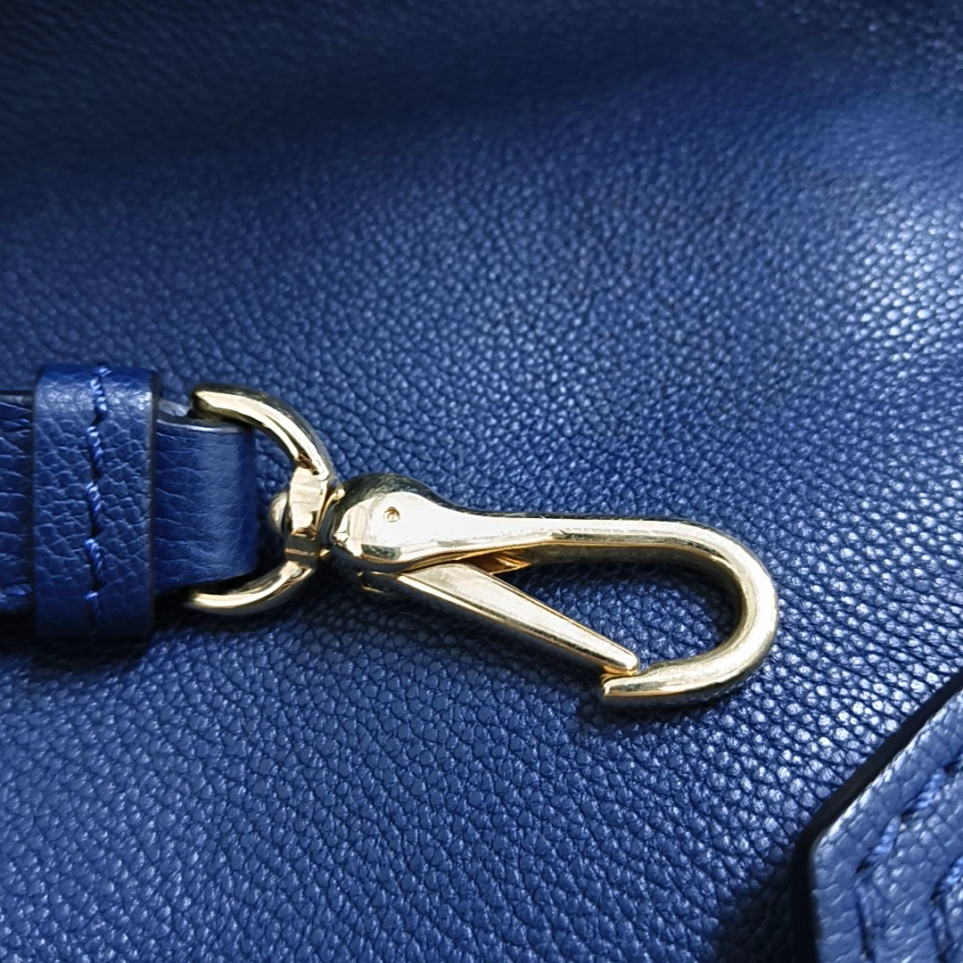 BURBERRY Barnsbury Blue cowhide single shoulder bag Golden hardware Removable shoulder strap-(SKU)-953060003