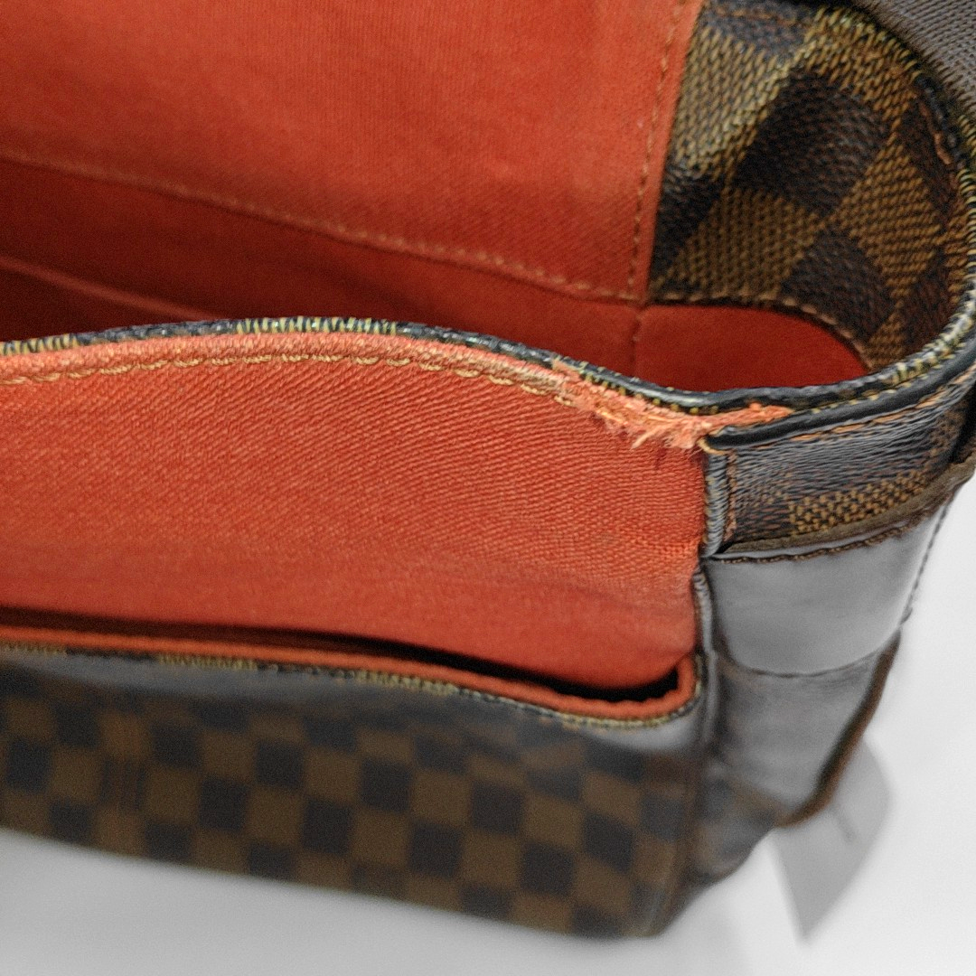 LOUIS VUITTON BASTILLE Brown Coated Canvas Checkered Single Shoulder Bag Crossbody Golden hardware-(SKU)-954553380