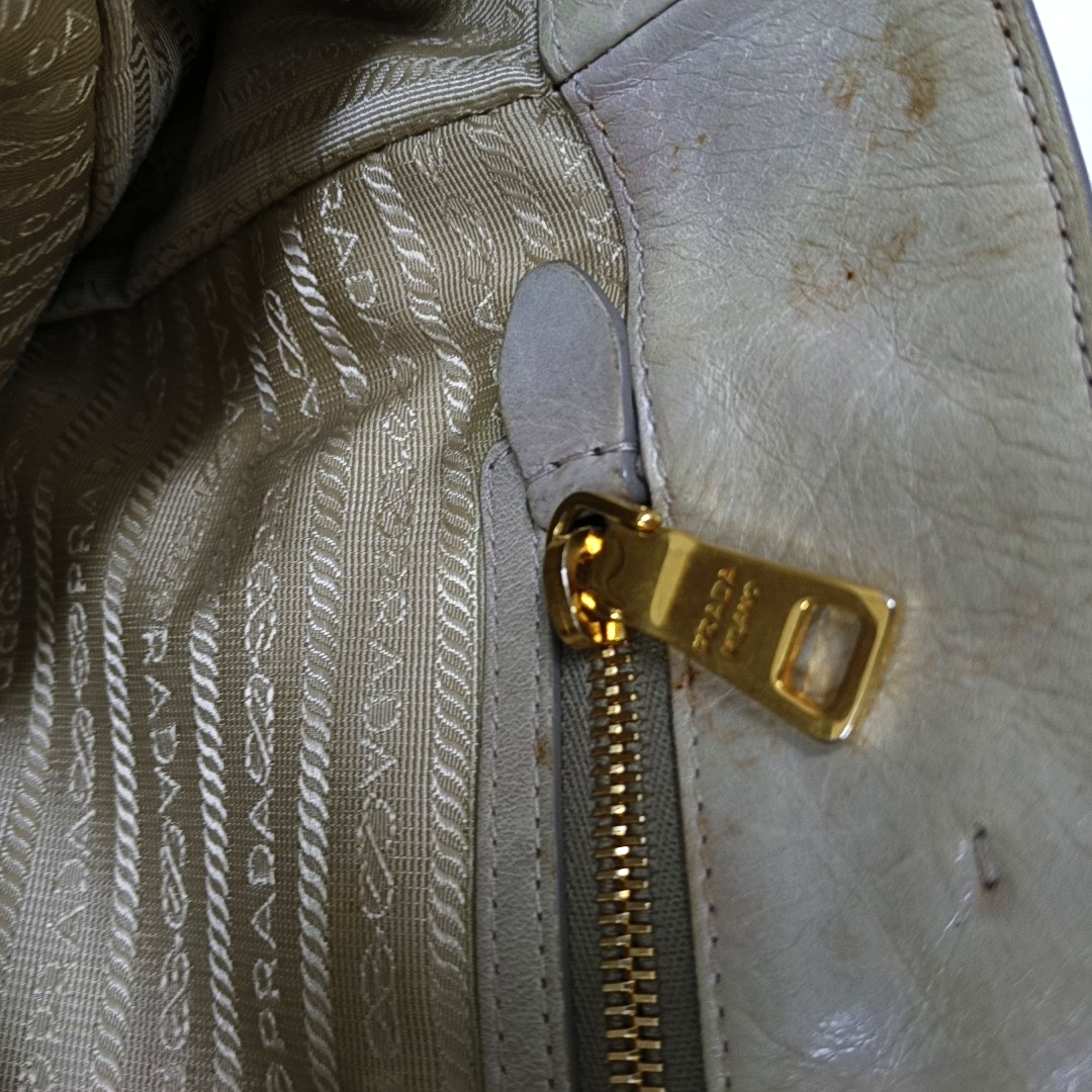 PRADA Green Cowhide Handbag Shoulder Bag Golden hardware-(SKU)-13786138