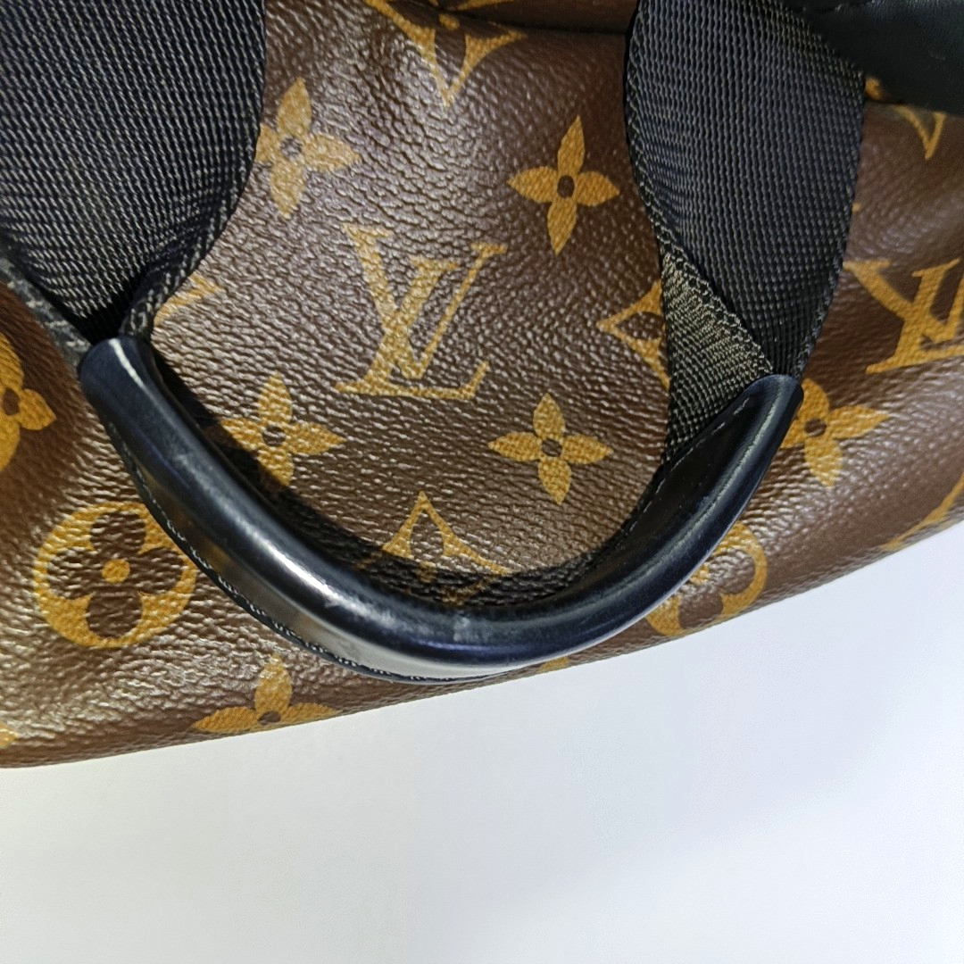LOUIS VUITTON ZACK Medium Brown Coated Canvas Monogram Backpack Tote Bag Silver Hardware-(SKU)-965082946