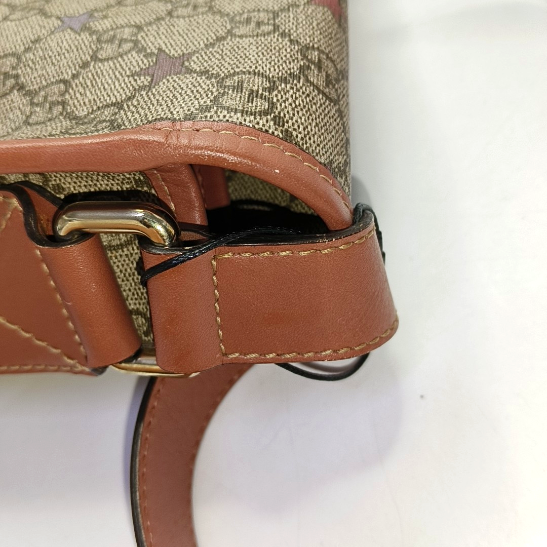 GUCCI Multicolor Coated Canvas Vintage Print Single Shoulder Bag Crossbody Bag Golden hardware-(SKU)-953527421