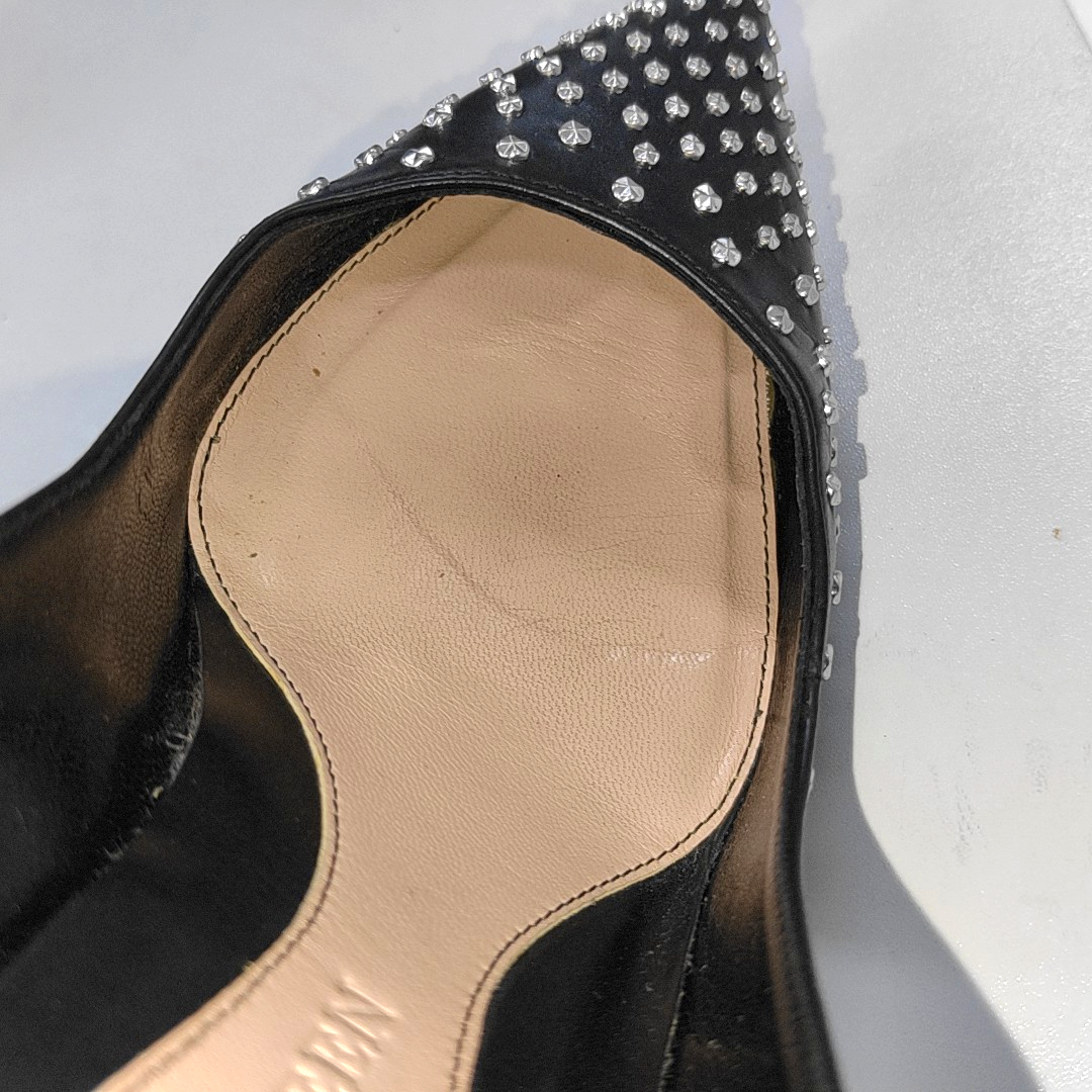Alexander McQUEEN 38code Women's High Heel Leather Shoes Black Summer-(SKU)-13811463