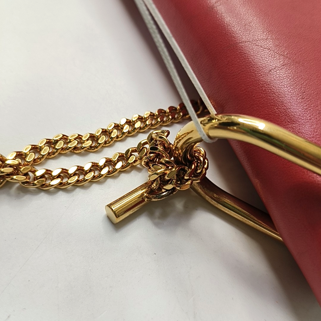 Chloé Drew Medium size Red Cowhide Piggy Bag Single Shoulder Bag Sling Golden hardware-(SKU)-955862500