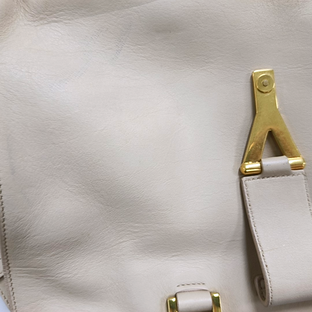 YSL CHYC Y LIGNE Small size Beige Cowhide Crossbody Bag Single Shoulder Bag Handbag Golden hardware Removable shoulder strap-(SKU)-958923835