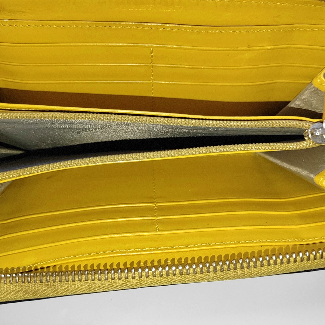 BURBERRY Yellow Cowhide Wallet Golden hardware-(SKU)-954324318