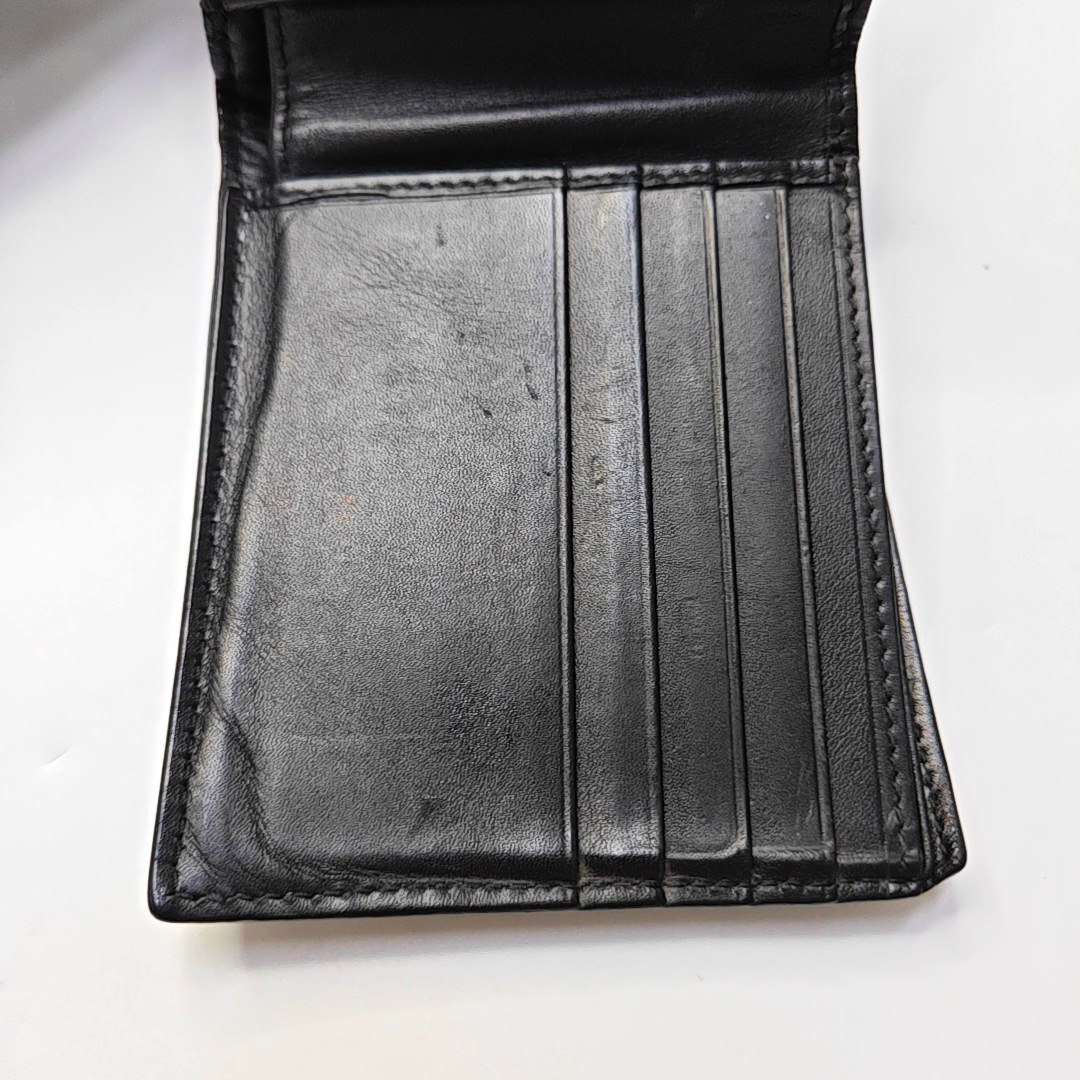 BOTTEGA VENETA Black Cowhide Woven Wallet-(SKU)-960229991