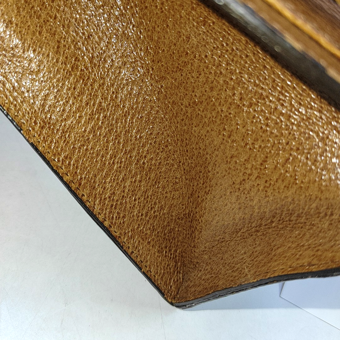 YSL Tote bag Brown Leather Handbag Golden hardware-(SKU)-939231037