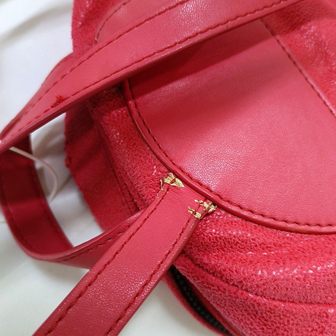 STELLA McCARTNEY Falabella Red Fabric Backpack Black hardware-(SKU)-944717374