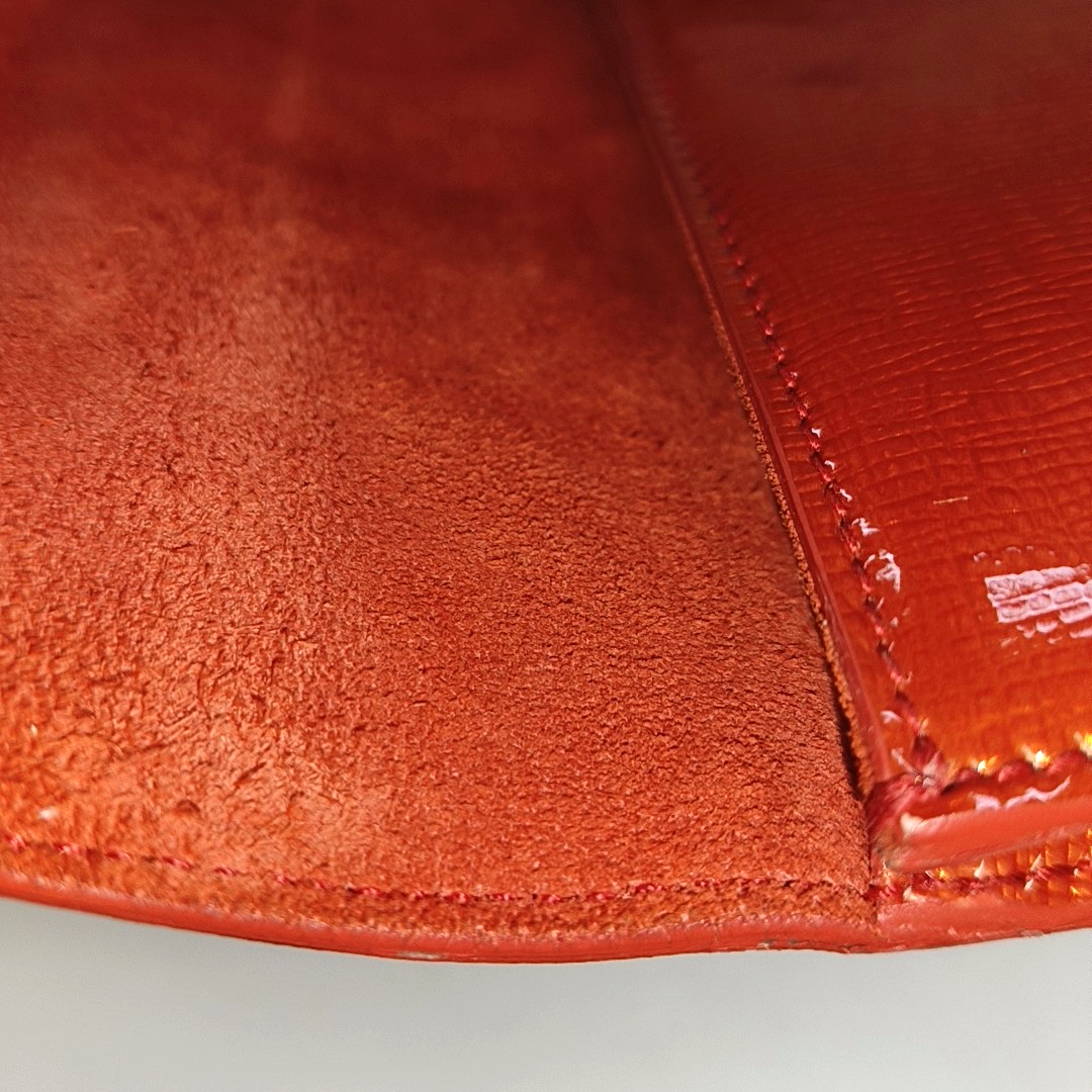 YSL BELLE JOUR Orange Leather Embossed Clutch Silver Hardware-(SKU)-13794790