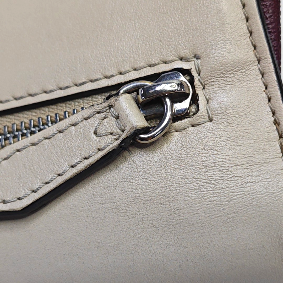 BURBERRY Macken Small size Burgundy Cowhide Single Shoulder Bag Crossbody Bag Silver Hardware Removable shoulder strap-(SKU)-947140810