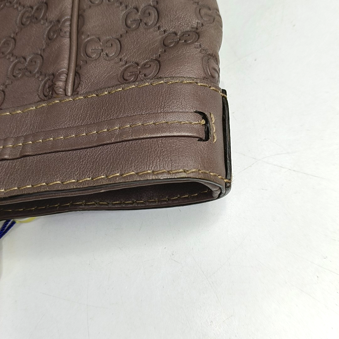 GUCCI Mayfair Purple leather old flower embossed handbag Golden hardware-(SKU)-953543271