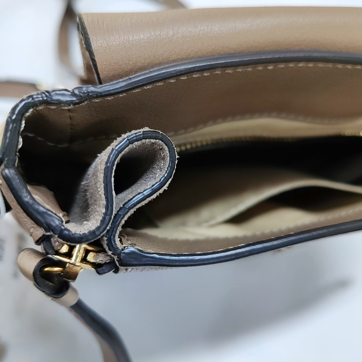 Chloé Faye Gray cowhide backpack Golden hardware shoulder straps-(SKU)-959392600
