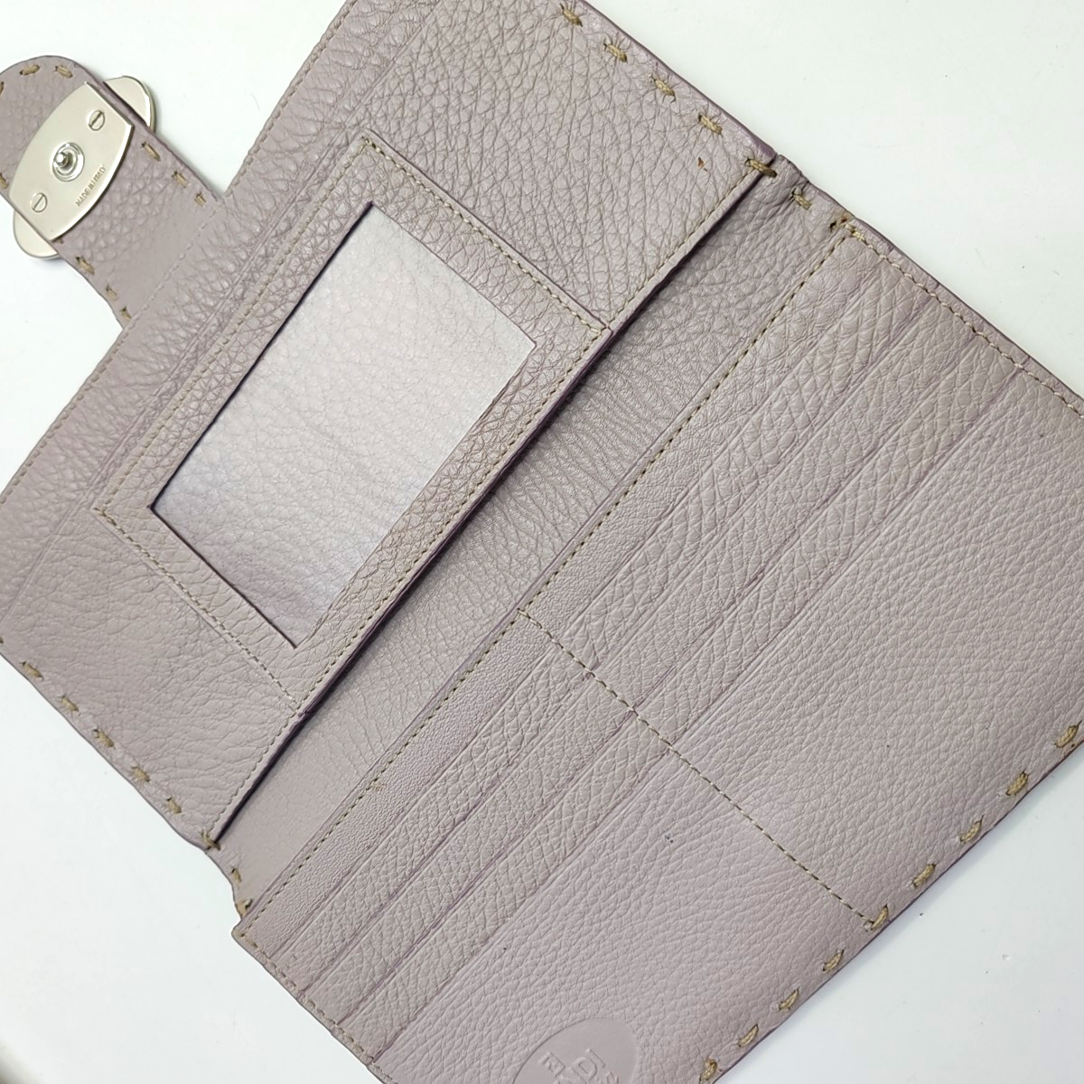 FENDI Light Purple Cowhide Wallet Silver Hardware-(SKU)-946207495