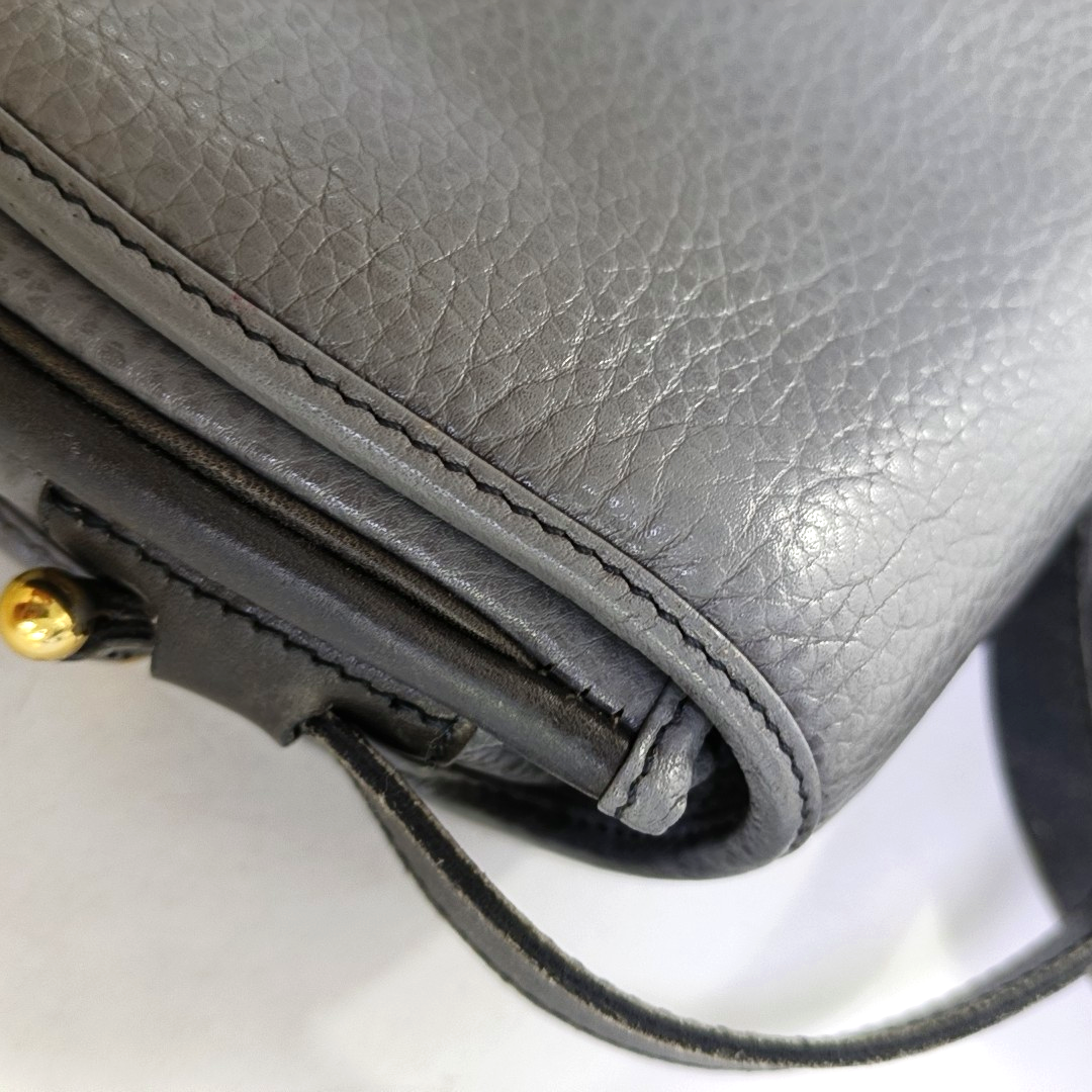 DIOR Grey Leather Single Shoulder Bag Golden hardware Sub-bag-(SKU)-959424457