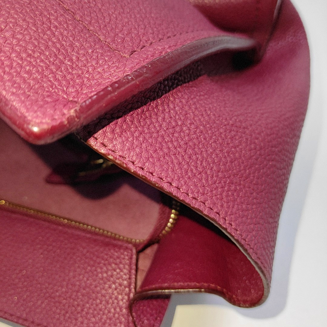 FERRAGAMO Amy Medium size Fuchsia Cowhide Leather Shoulder Bag Golden hardware-(SKU)-939936787