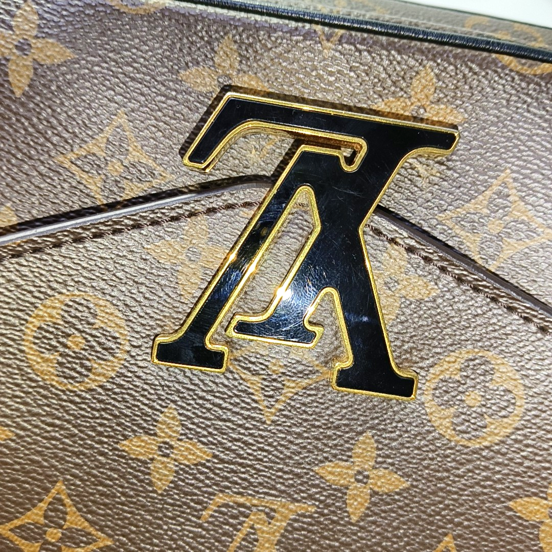 LOUIS VUITTON PASSY Brown Coated Canvas Monogram Shoulder Bag Crossbody with Gold Hardware-(SKU)-954357157