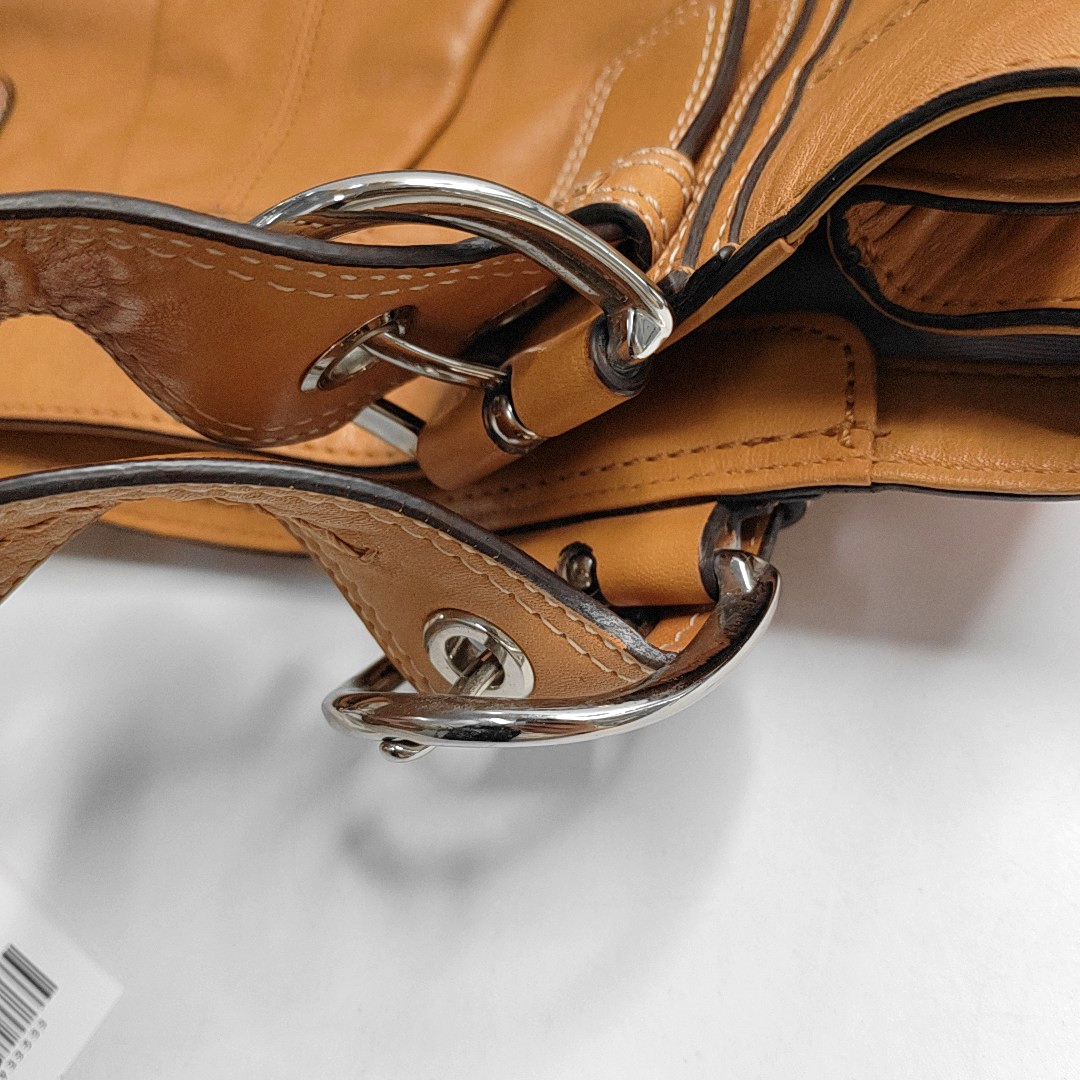 COACH SOHO Mustard Yellow Leather Shoulder Bag Handbag Silver Hardware shoulder straps-(SKU)-943933533