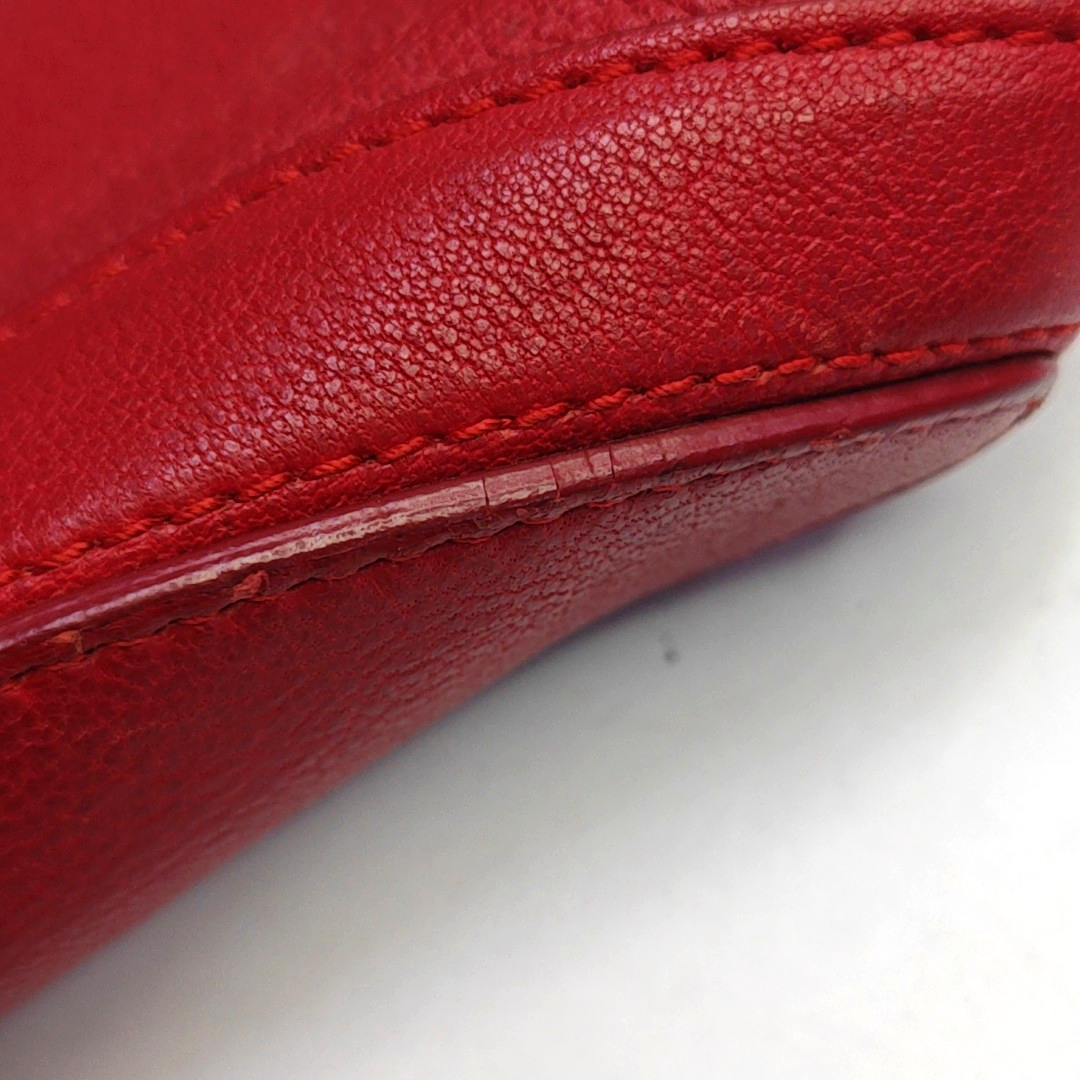 Alexander McQUEEN De Manta Red Cowhide Handbag Silver Hardware-(SKU)-946585278