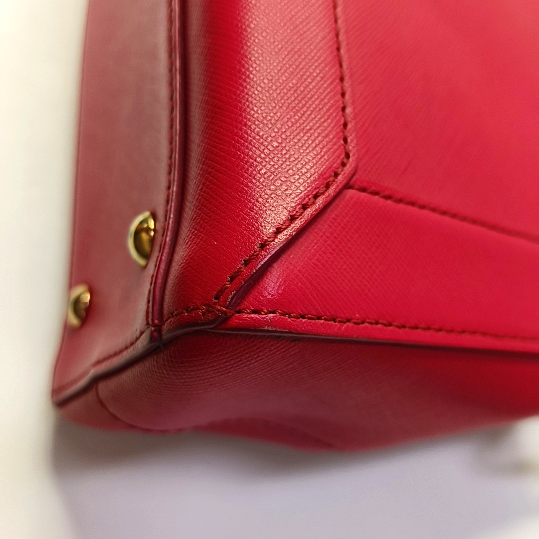 MCM NUOVO Hot Pink Leather Shoulder and Handbag Golden hardware Removable shoulder strap-(SKU)-943468994