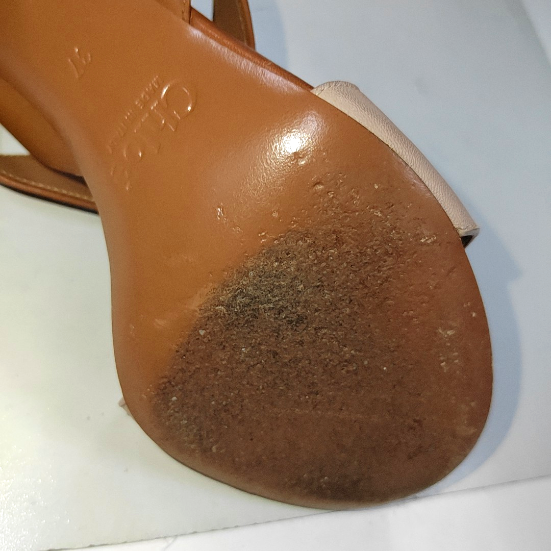 Chloé 37code Summer Light Brown Leather Women's High Heel Sandals-(SKU)-14014219