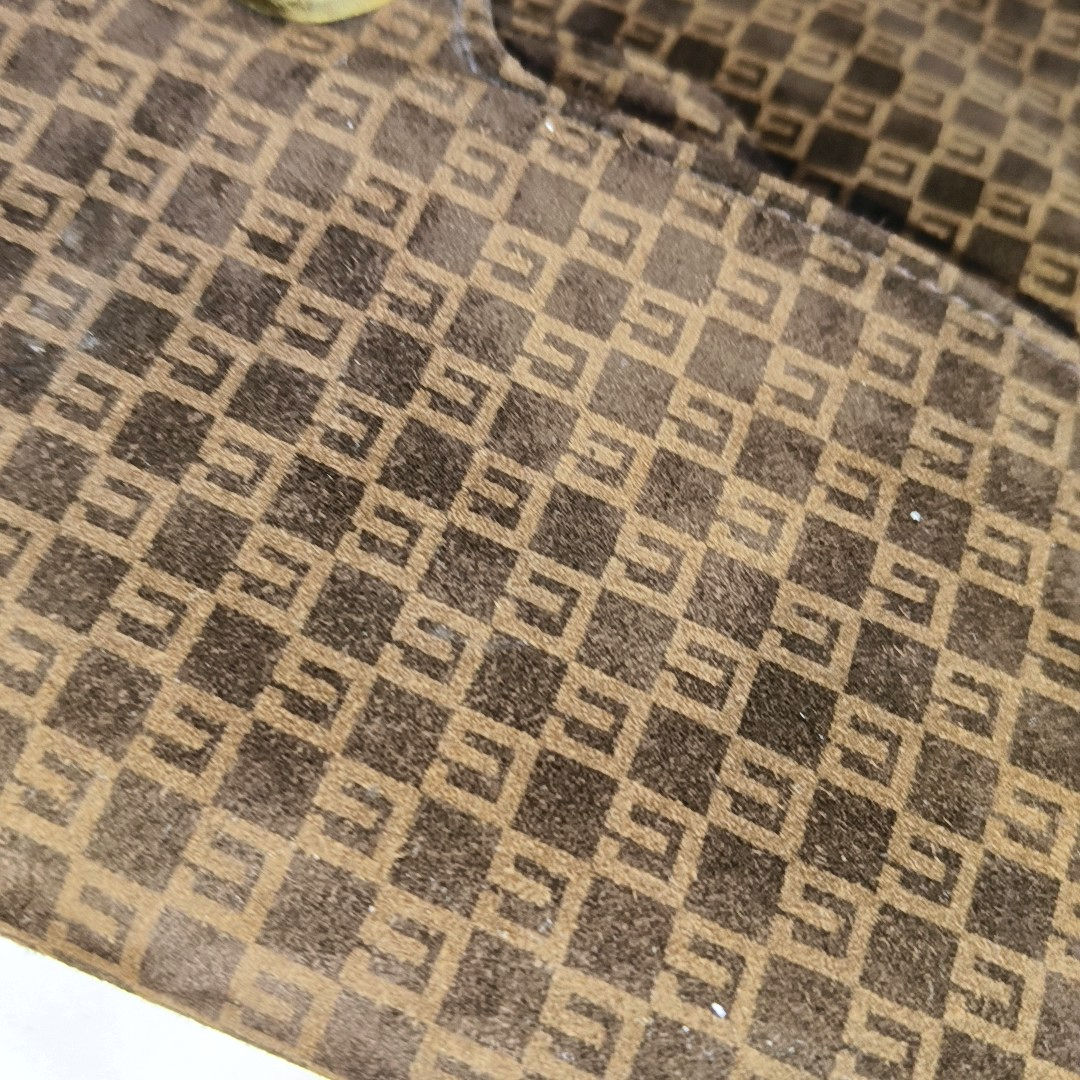 GUCCI Deep Brown Velvet Leather Single Shoulder Bag Golden hardware-(SKU)-13814601