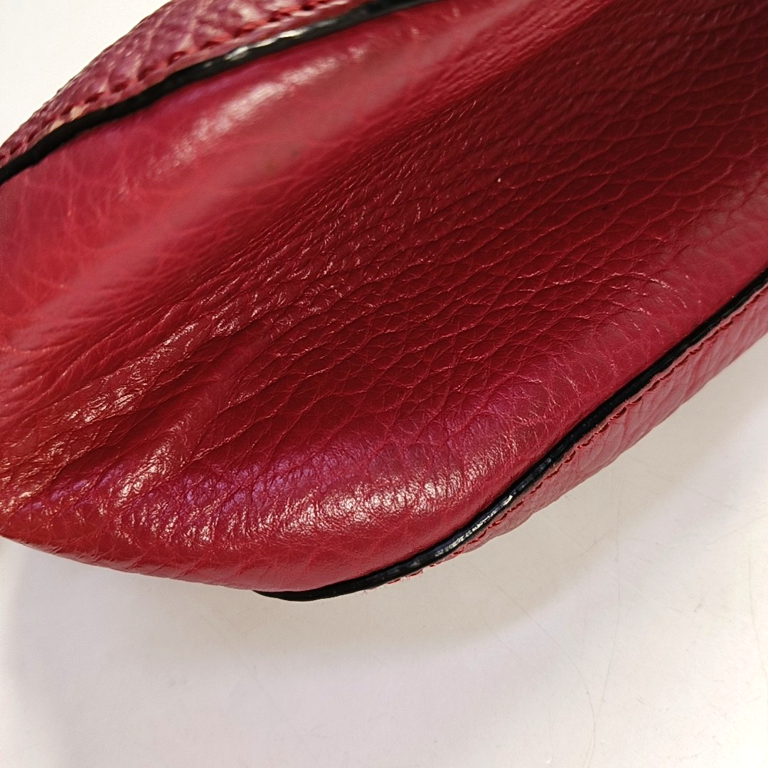 BURBERRY Clifton Medium size Red Cowhide Single Shoulder Bag Handbag Crossbody Bag Golden hardware Removable shoulder strap-(SKU)-954487883