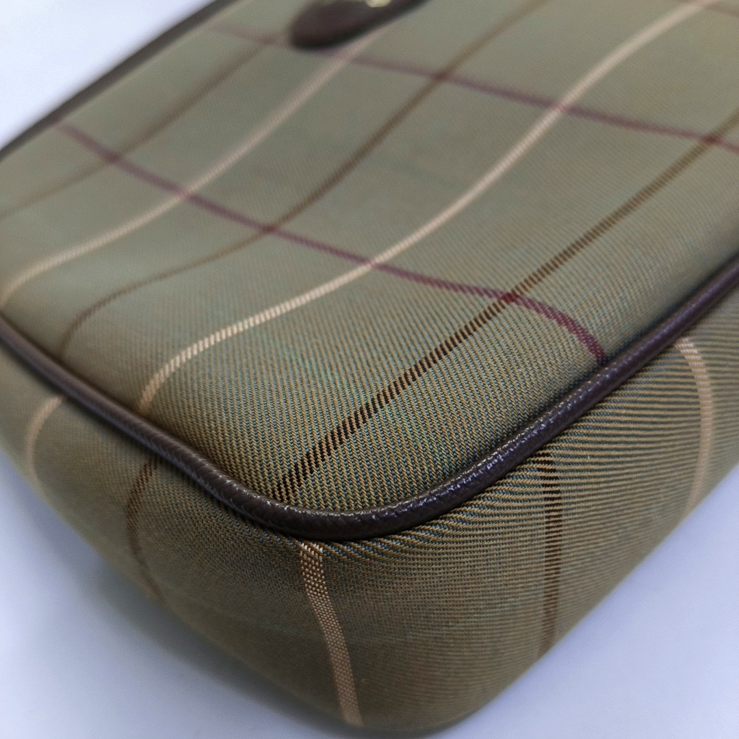 BURBERRY Khaki Canvas Handbag Brown Hardware-(SKU)-954910626