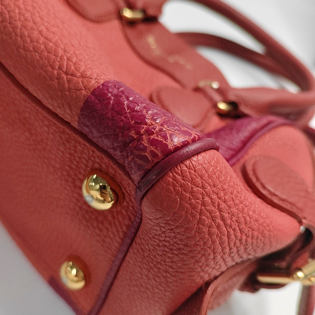 BURBERRY Orange Cowhide Single Shoulder Bag Handbag Crossbody Bag Golden hardware-(SKU)-943185246