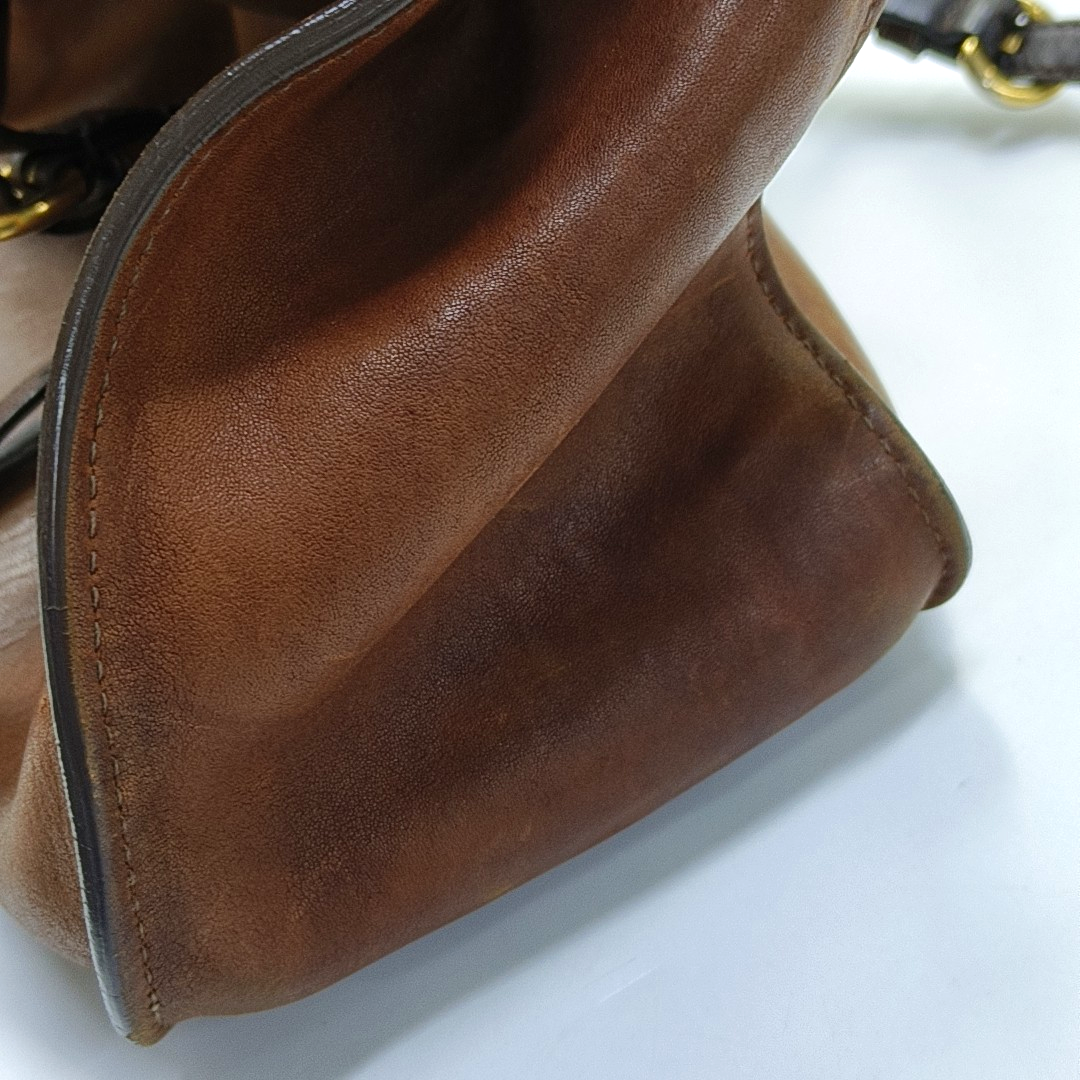 Miu Miu Tote bag Brown cowhide studded single shoulder bag handbag Golden hardware Pouch detachable shoulder strap-(SKU)-958962712