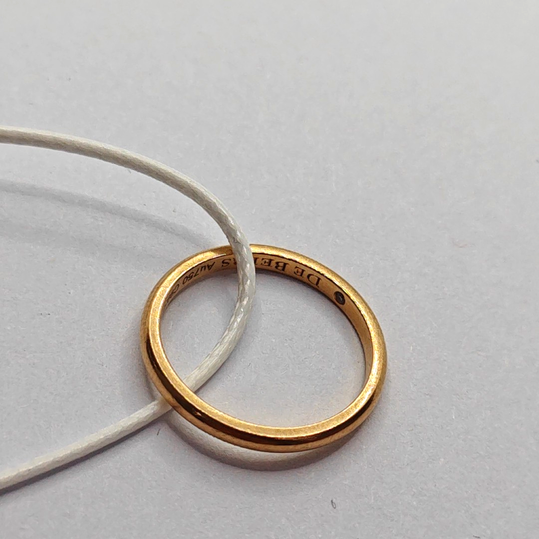 De Beers DB Classic 欧code47code 玫瑰金色18K玫瑰金戒指-(SKU)-942777322