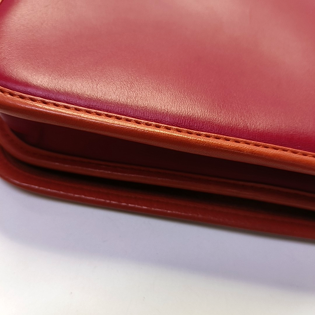 LOEWE Fuchsia Cowhide Single Shoulder Bag Crossbody Silver Hardware Removable shoulder strap-(SKU)-945199210