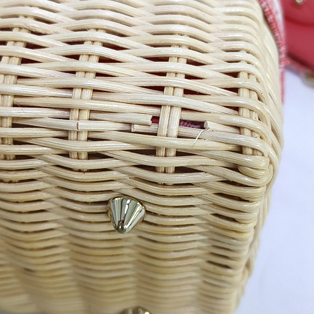 DIOR Lady Dior Medium Beige Straw Embroidered Weave Bag Shoulder Bag Crossbody Bag Gold Hardware Removable Strap-(SKU)-959028607