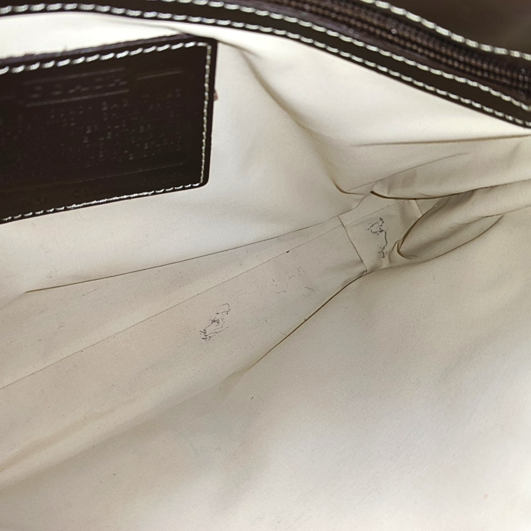 COACH Khaki canvas monogram crossbody bag, handbag Silver Hardware-(SKU)-951046342