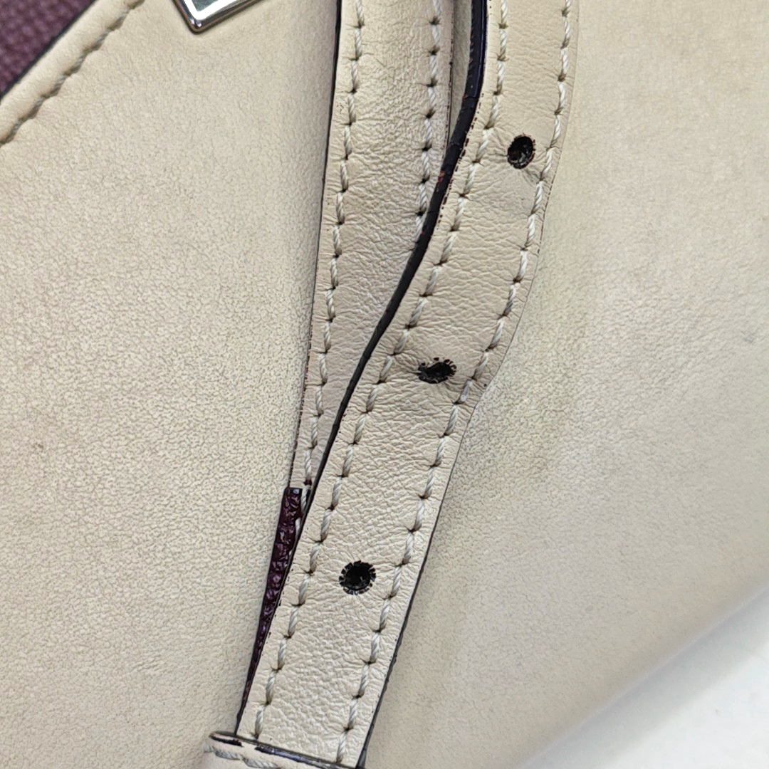 BURBERRY Macken Small size Burgundy Cowhide Single Shoulder Bag Crossbody Bag Silver Hardware Removable shoulder strap-(SKU)-947140810