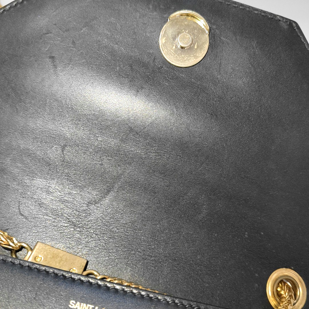 YSL VINTAGE BETTY Black Cowhide Single Shoulder Bag Crossbody Bag Golden hardware-(SKU)-939597796