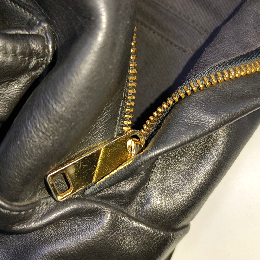 VERSUS VERSACE Black Leather Backpack Golden hardware-(SKU)-939542774