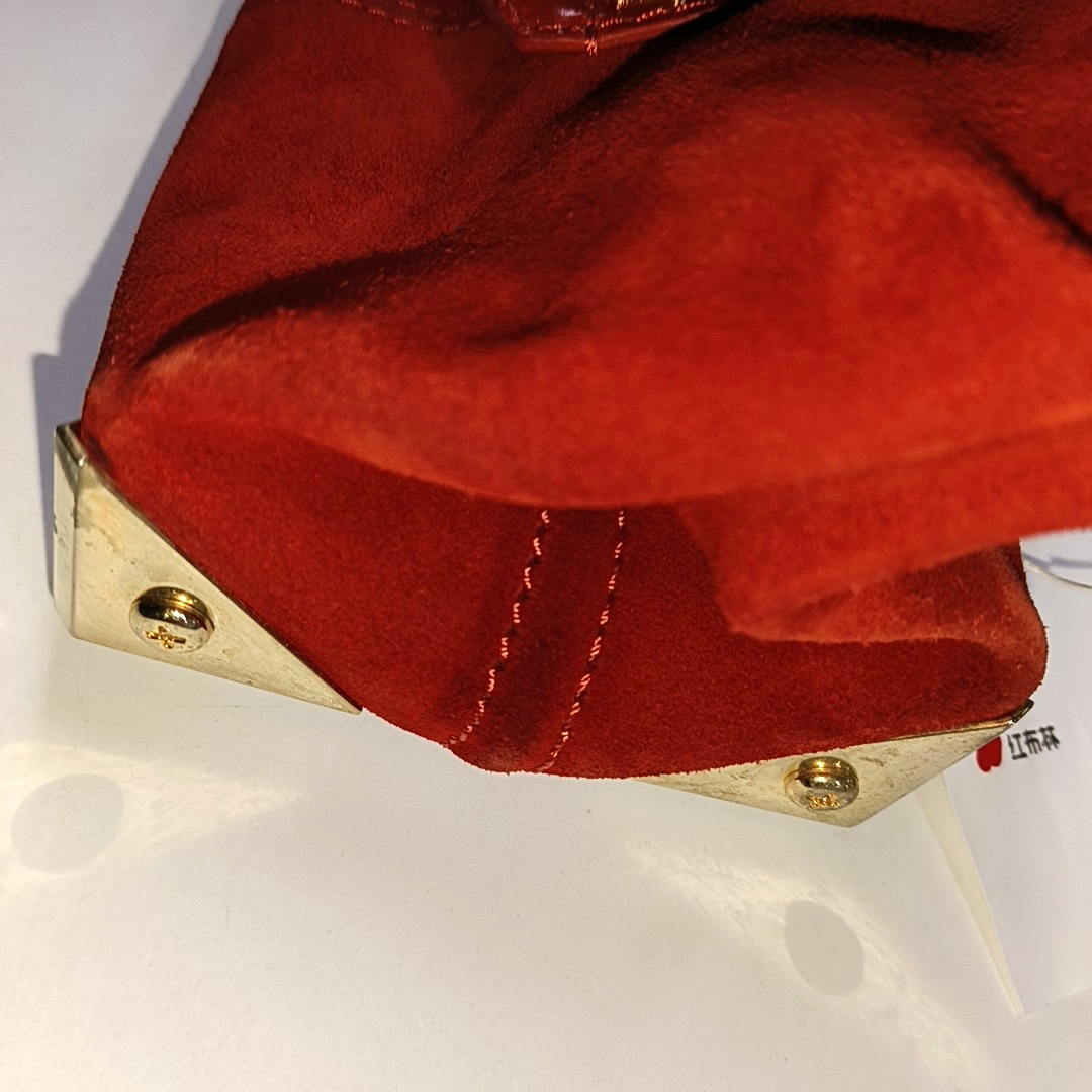 Alexander Wang Marion Orange-red suede rivet crocodile-pattern shoulder bag/crossbody bag Golden hardware Removable shoulder strap-(SKU)-928445182