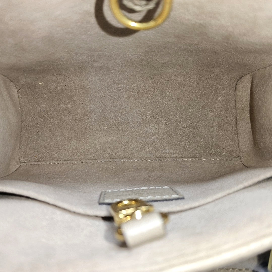 LOUIS VUITTON ONTHEGO BB Elephant Grey Leather Monogram Jungle Bag with Gold Hardware, Detachable Strap-(SKU)-970272031