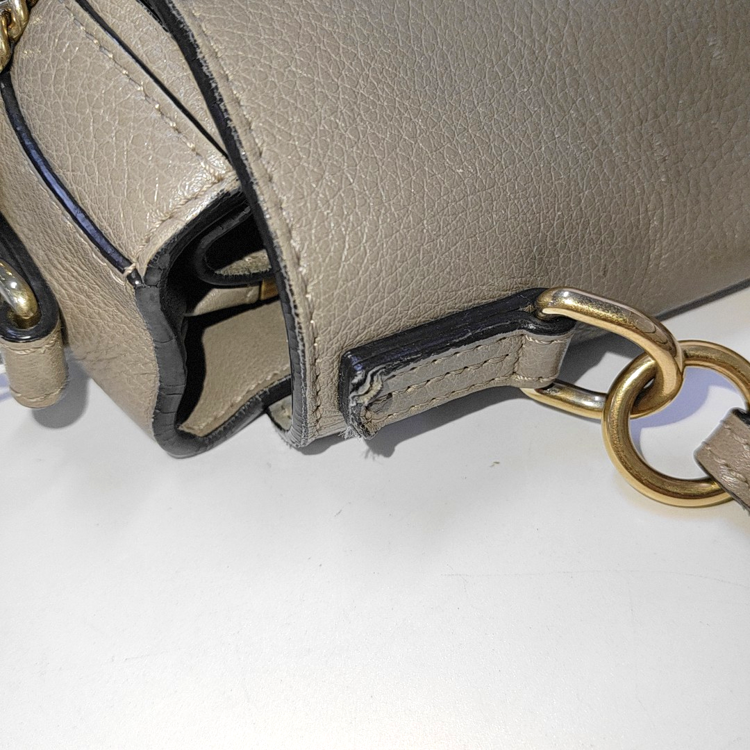 Chloé Faye Medium size Grey Cowhide Single Shoulder Bag Tote Shoulder Bag Crossbody Bag Golden Silver Hardware Removable shoulder strap-(SKU)-939956947