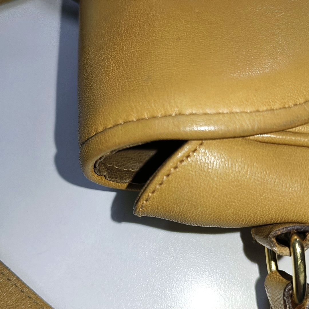 CELINE Brown Leather Single Shoulder Bag Crossbody Bag Silver Hardware-(SKU)-14353451