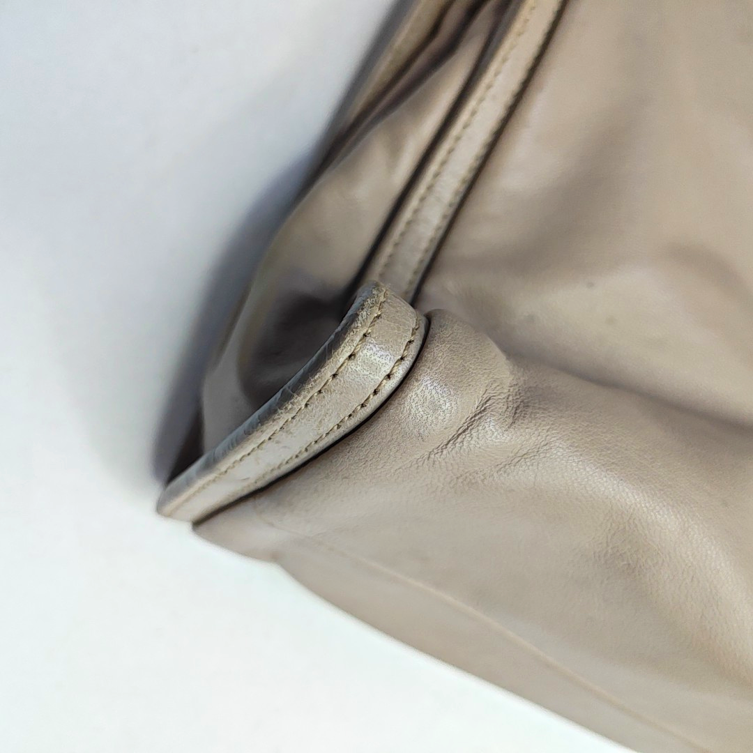 LOEWE Khaki Leather Single Shoulder Bag Tote Bag Golden hardware-(SKU)-958988602