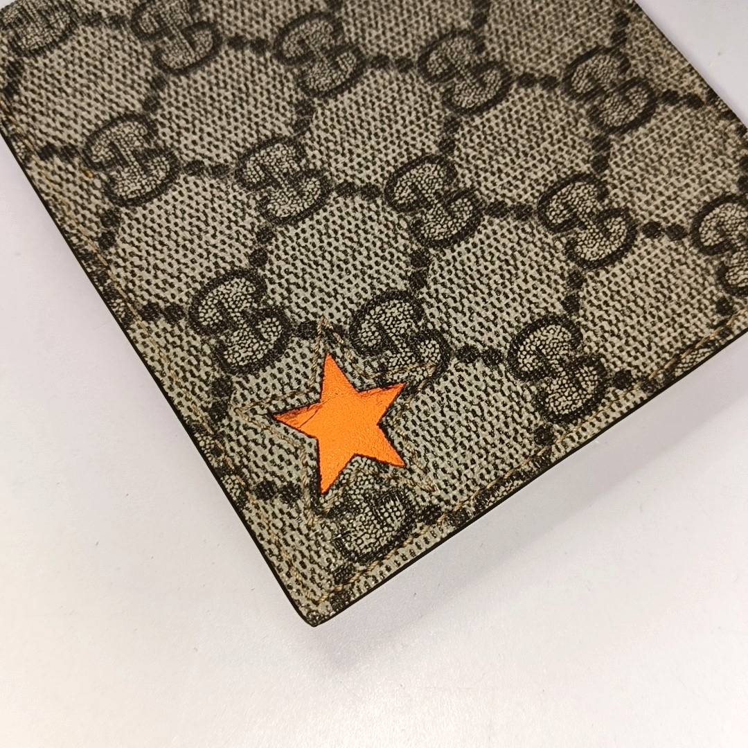 GUCCI Brown coated canvas vintage wallet-(SKU)-954260117