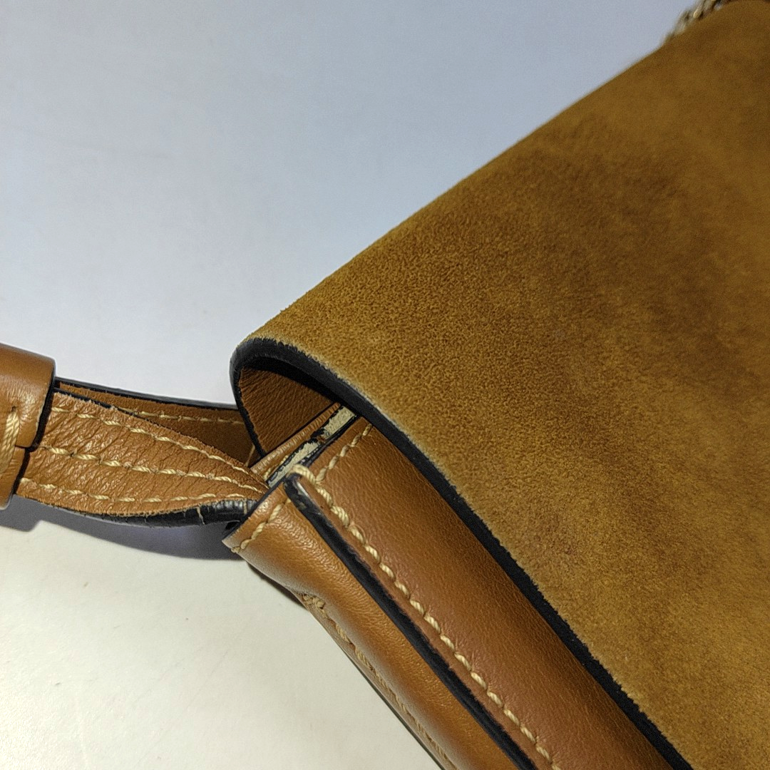 Chloé Faye Small size Brown Leather Crossbody Single Shoulder Bag Golden Silver Hardware-(SKU)-942554475