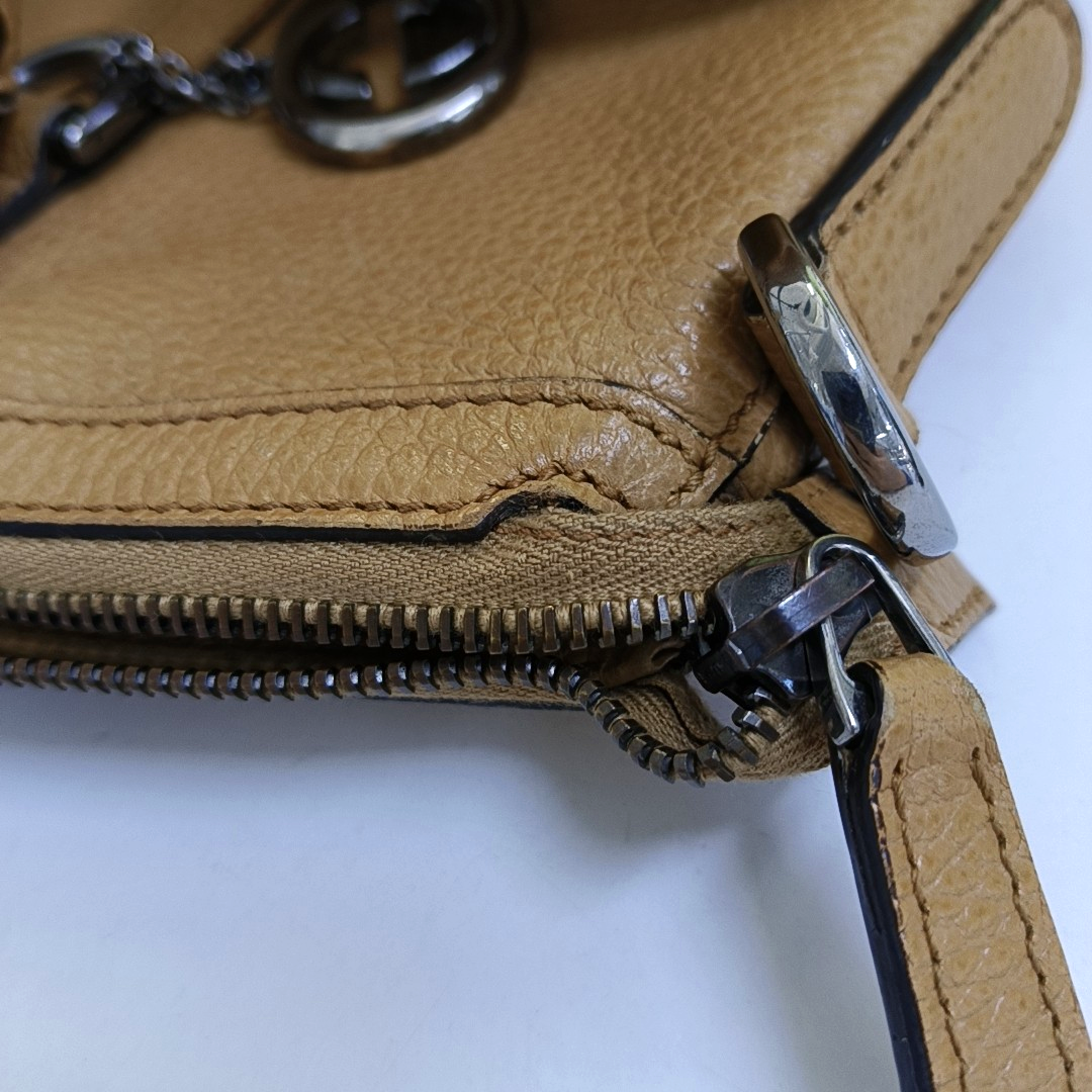 GUCCI Microguccissima Brown Cowhide Handbag Silver Hardware-(SKU)-957550870