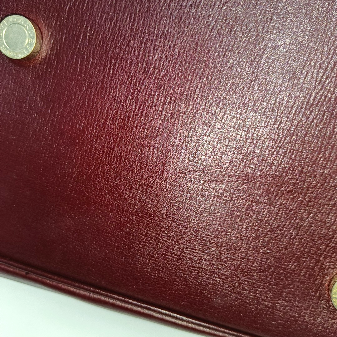 BVLGARI ISABELLA ROSSELLINI Burgundy Cowhide Single Shoulder Bag Handbag Crossbody Golden hardware Removable shoulder strap-(SKU)-931850112