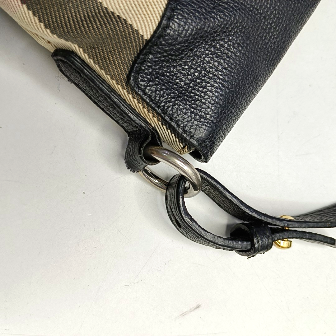 BURBERRY Beige Fabric Crossbody Bag Golden hardware Removable shoulder strap-(SKU)-955688405