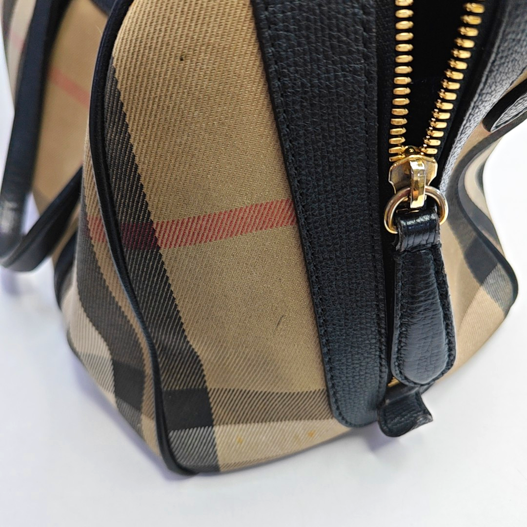 BURBERRY Alchester Multicolor Canvas Handbag Golden hardware-(SKU)-939790011