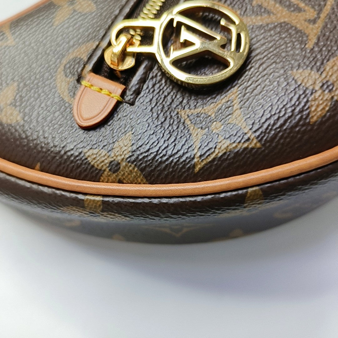 LOUIS VUITTON LOOP Brown Coated Canvas Monogram Pea Pod Bag with Shoulder Strap, Gold Hardware, 2 Removable Shoulder Straps-(SKU)-960936735