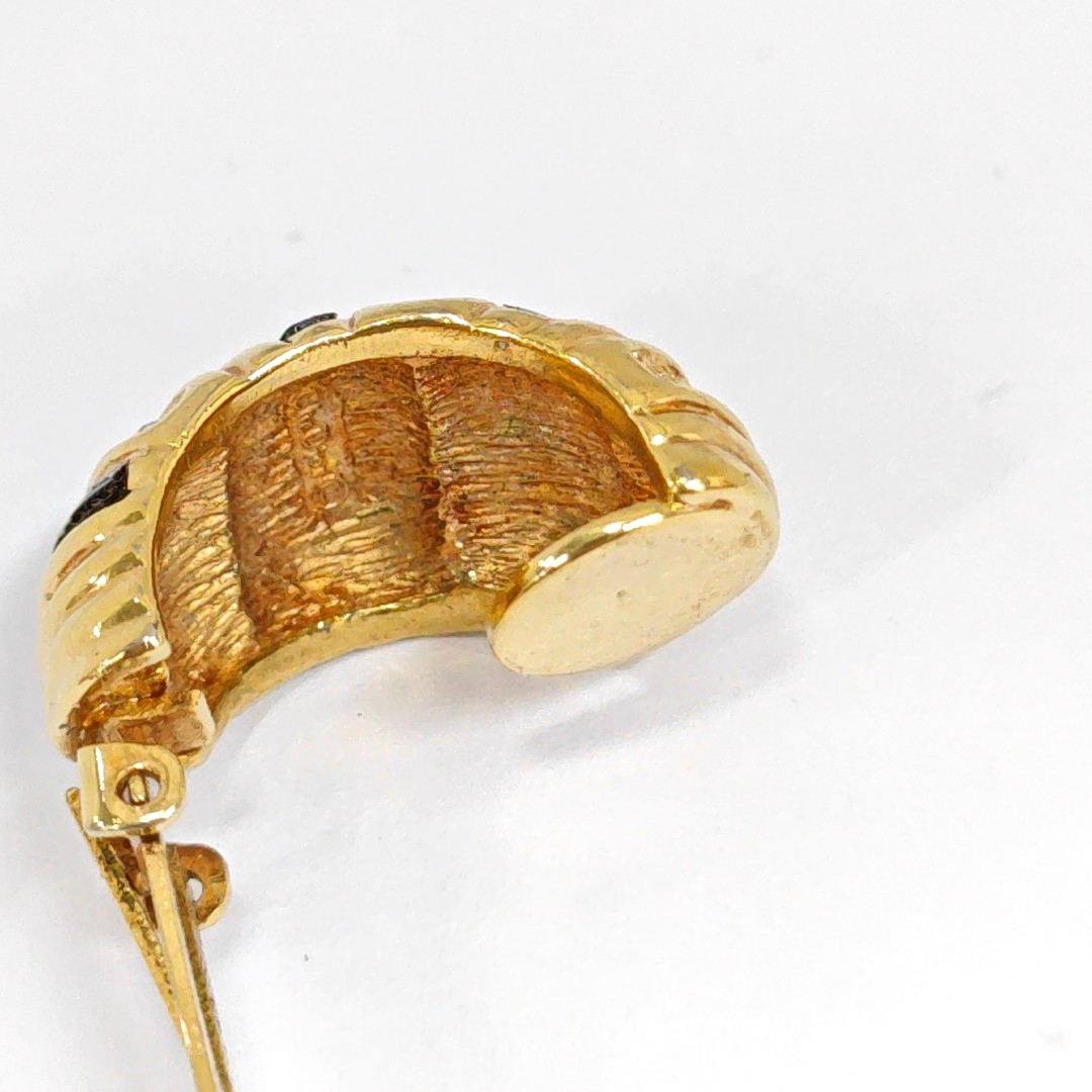 DIOR Twist Round金色合金,人造水晶,其他镶嵌Ear clamp-(SKU)-942095174